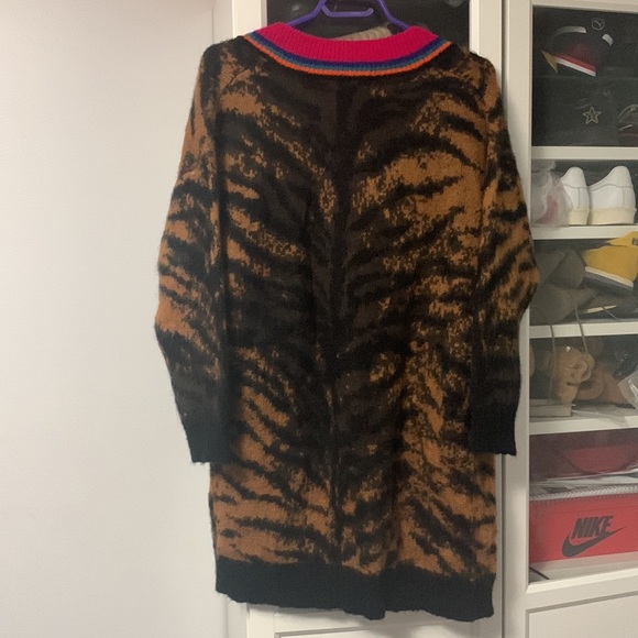 Long animal print sweater cardigan - Picture 4 of 4